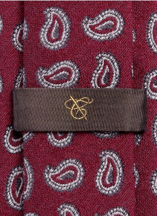 Detail View - Click To Enlarge - CANALI - Paisley jacquard wool-silk tie