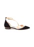 Main View - Click To Enlarge - NICHOLAS KIRKWOOD - S panelled metallic suede flats