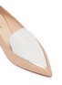 Detail View - Click To Enlarge - NICHOLAS KIRKWOOD - 'Beya' metal heel contrast panel leather loafers
