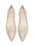 Detail View - Click To Enlarge - NICHOLAS KIRKWOOD - 'Casati Lurex' faux pearl heel metallic leather D'Orsay flats