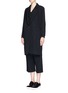 Front View - Click To Enlarge - SONG FOR THE MUTE - Raglan sleeve wool coat