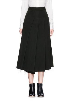 Main View - Click To Enlarge - SONG FOR THE MUTE - Pleat front wool skirt