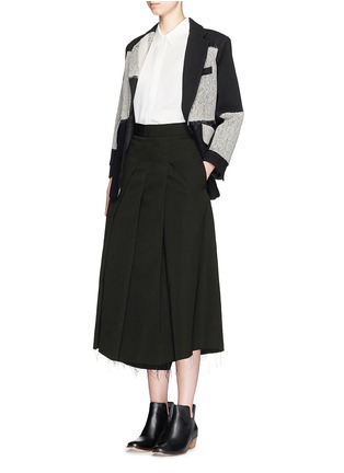 Figure View - Click To Enlarge - SONG FOR THE MUTE - Pleat front wool skirt