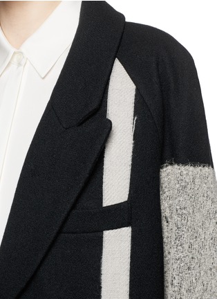 Detail View - Click To Enlarge - SONG FOR THE MUTE - Macro plaid raglan sleeve wool coat