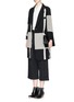 Figure View - Click To Enlarge - SONG FOR THE MUTE - Macro plaid raglan sleeve wool coat