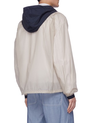 Back View - Click To Enlarge - NANAMICA - 'Cruiser' hooded colourblock packable jacket