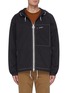 Main View - Click To Enlarge - NANAMICA - 'Cruiser' hooded contrast topstitching jacket