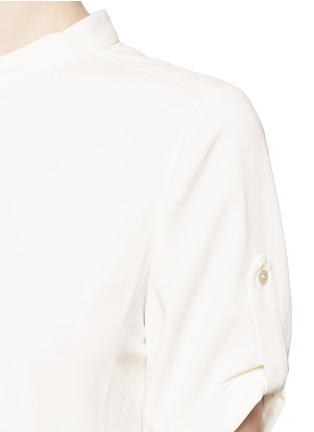 Detail View - Click To Enlarge - VINCE - Silk hem twill blouse