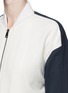 Detail View - Click To Enlarge - VINCE - Contrast sleeve cotton bomber jacket