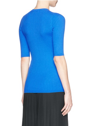 Back View - Click To Enlarge - VINCE - Rib knit mid sleeve sweater