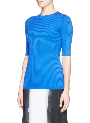 Front View - Click To Enlarge - VINCE - Rib knit mid sleeve sweater
