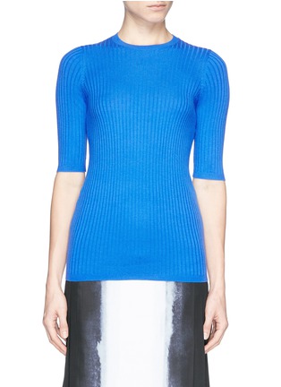 Main View - Click To Enlarge - VINCE - Rib knit mid sleeve sweater
