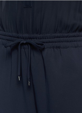 Detail View - Click To Enlarge - VINCE - Silk crepe twill drawstring jumpsuit