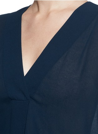 Detail View - Click To Enlarge - VINCE - Button cuff high-low crepe tunic