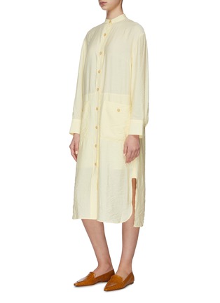Front View - Click To Enlarge - VINCE - Belted Button Down Dress