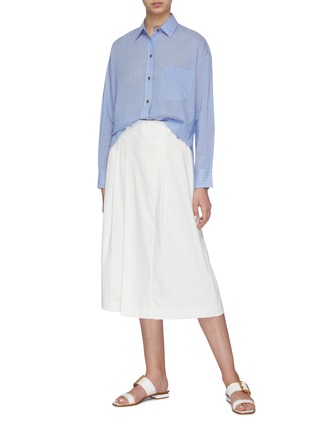 Figure View - Click To Enlarge - VINCE - Cross front culottes