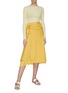Figure View - Click To Enlarge - VINCE - Side buckle asymmetric drape skirt