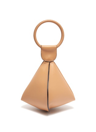 Main View - Click To Enlarge - EMMA CHARLES - 'Lady Gwen' Ring Handle Medium Leather Dumpling Bag