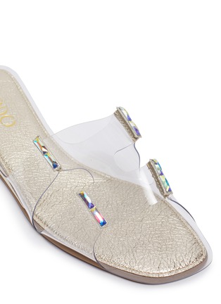 Detail View - Click To Enlarge - RODO - Strass embellished PVC sandals