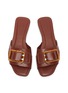Detail View - Click To Enlarge - RODO - Wicker buckle leather sandals