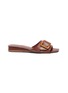 Main View - Click To Enlarge - RODO - Wicker buckle leather sandals