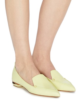 Figure View - Click To Enlarge - NICHOLAS KIRKWOOD - 'BEYA' METAL HEEL LEATHER SKIMMER LOAFERS