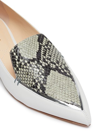 Detail View - Click To Enlarge - NICHOLAS KIRKWOOD - 'Beya' python print leather loafers
