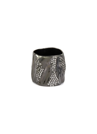 Figure View - Click To Enlarge - PATCHARAVIPA - 'Fingercon' diamond 18k black gold ring