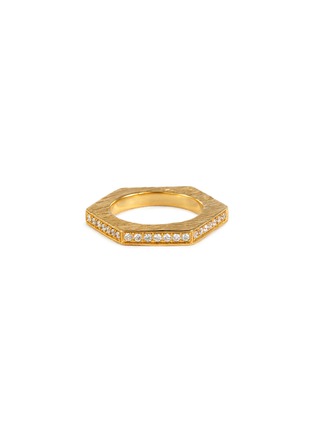 Main View - Click To Enlarge - PATCHARAVIPA - 'Hexagon ring II' diamond 18k yellow gold