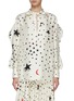 Main View - Click To Enlarge - VALENTINO GARAVANI - Star print ruffle detail satin blouse