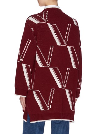 Back View - Click To Enlarge - VALENTINO GARAVANI - 'VLOGO' knit cardigan