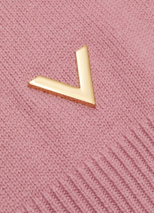  - VALENTINO GARAVANI - 'VLOGO' metal pink knit top