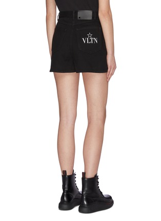 Back View - Click To Enlarge - VALENTINO GARAVANI - VLTN star denim shorts