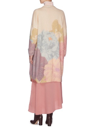 Back View - Click To Enlarge - VALENTINO GARAVANI - Floral knit open cardigan