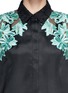 Detail View - Click To Enlarge - 3.1 PHILLIP LIM - Floral appliqué satin finish silk organza 
blouse