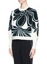 Front View - Click To Enlarge - 3.1 PHILLIP LIM - Floral jacquard cropped sweater