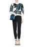 Figure View - Click To Enlarge - 3.1 PHILLIP LIM - Floral jacquard cropped sweater