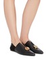 Figure View - Click To Enlarge - MERCEDES CASTILLO - 'Kelby' metal detail leather loafers