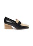 Main View - Click To Enlarge - MERCEDES CASTILLO - 'Remina' suede tongue block heel leather loafers