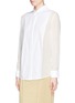 Front View - Click To Enlarge - 3.1 PHILLIP LIM - 'Tuxedo' Oxford and silk chiffon shirt