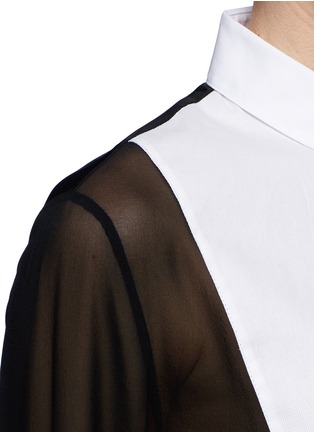 Detail View - Click To Enlarge - 3.1 PHILLIP LIM - 'Tuxedo' Oxford silk chiffon shirt