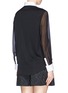 Back View - Click To Enlarge - 3.1 PHILLIP LIM - 'Tuxedo' Oxford silk chiffon shirt