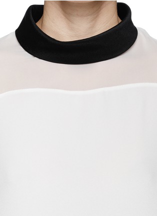 Detail View - Click To Enlarge - 3.1 PHILLIP LIM - 'Poet' crepe and chiffon panel silk top