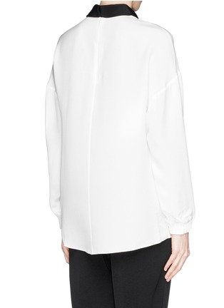Back View - Click To Enlarge - 3.1 PHILLIP LIM - 'Poet' crepe and chiffon panel silk top