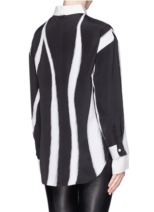 Back View - Click To Enlarge - 3.1 PHILLIP LIM - Layered sleeve stripe print shirt