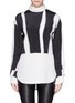 Main View - Click To Enlarge - 3.1 PHILLIP LIM - Layered sleeve stripe print shirt