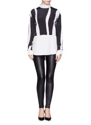 Figure View - Click To Enlarge - 3.1 PHILLIP LIM - Layered sleeve stripe print shirt