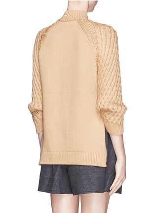 Back View - Click To Enlarge - 3.1 PHILLIP LIM - Ruche sleeve turtleneck sweater