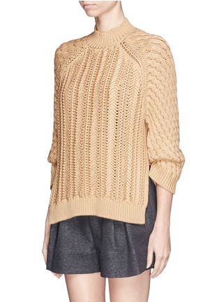 Front View - Click To Enlarge - 3.1 PHILLIP LIM - Ruche sleeve turtleneck sweater