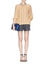 Figure View - Click To Enlarge - 3.1 PHILLIP LIM - Ruche sleeve turtleneck sweater